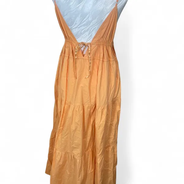 ASTR Women’s Orange Cassie V-Neck Tiered Maxi Dress - Image 5