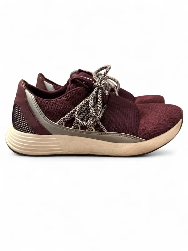 Under Armour Women's Purple Knit Lace-Up Sneakers - Image 2
