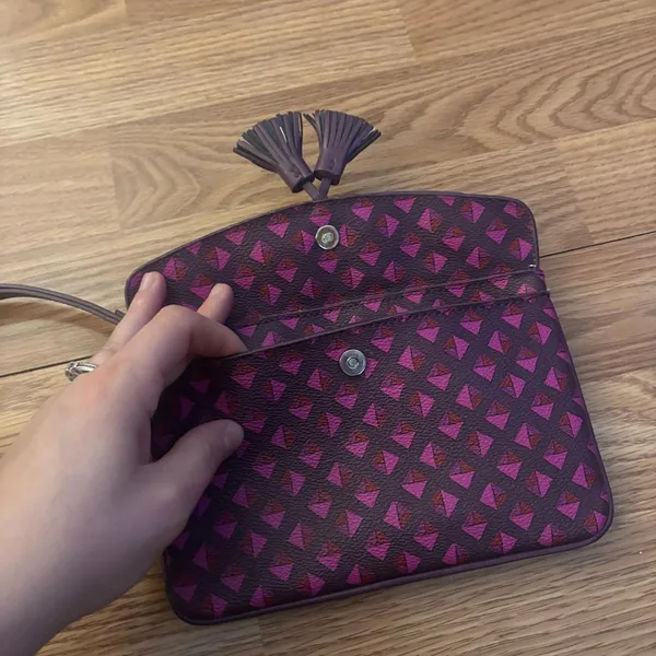Vera Bradley Leather Plum Studs Tassel Wristlet - Image 5