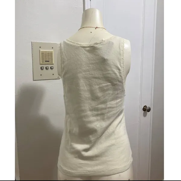 Retired Skims Size 3X NWT Lace Logo Cami Tank Top Bone Pointelle Women's - Image 4