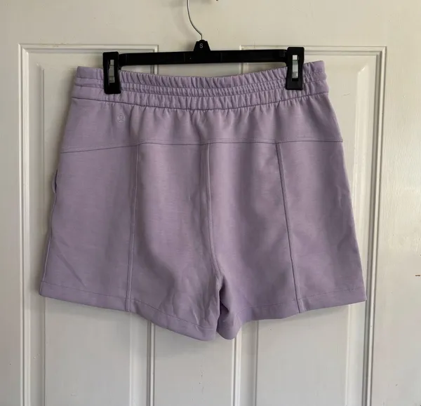 Size 8 Lululemon Solid Dark Lavender Softstreme 4" High-Rise Short - Image 2