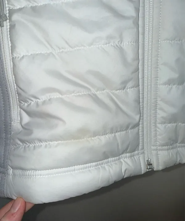 The North Face Mashup Insulated Jacket White Gray Full Zip Puffer - Image 5
