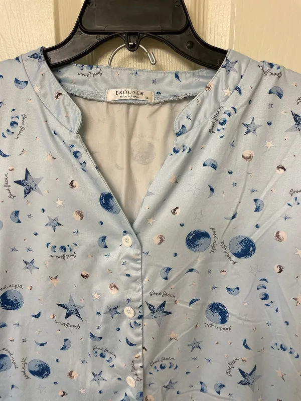 Moon and Stars PJ Set Blue Size XL - Image 2