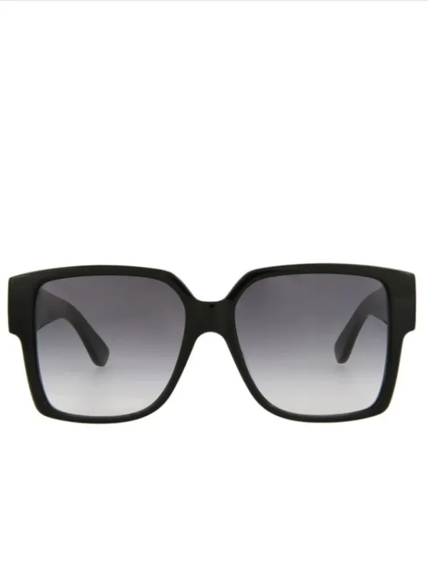 YSL - SAINT LAURENT Acetate Square SLM9 002 Sunglasses Black/Gray - Image 16