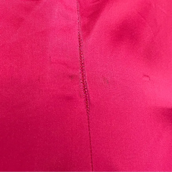 Vintage 1950s Dress A-Line Pink‎ Sleeveless Retro Satin FLAWS Handmade Zip-Up - Image 16