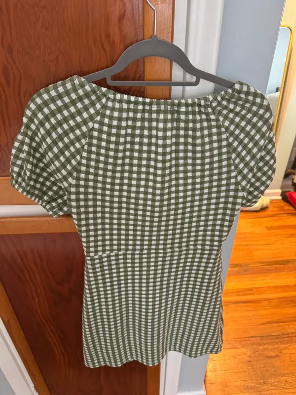 Madewell Jacquard Puff Sleeve Mini Dress in Gingham - Image 6