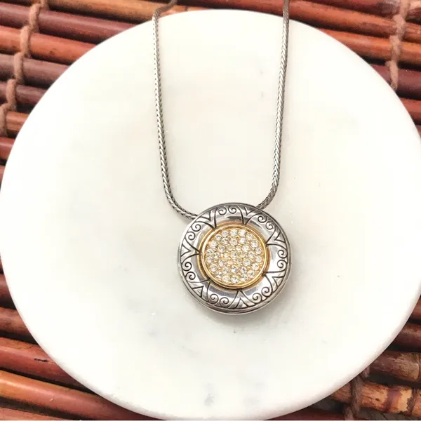 Brighton Reversible Pave Crystal Circle Necklace - Image 3