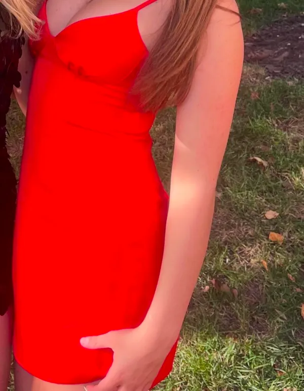 White Fox Red Mini Dress - Image 6