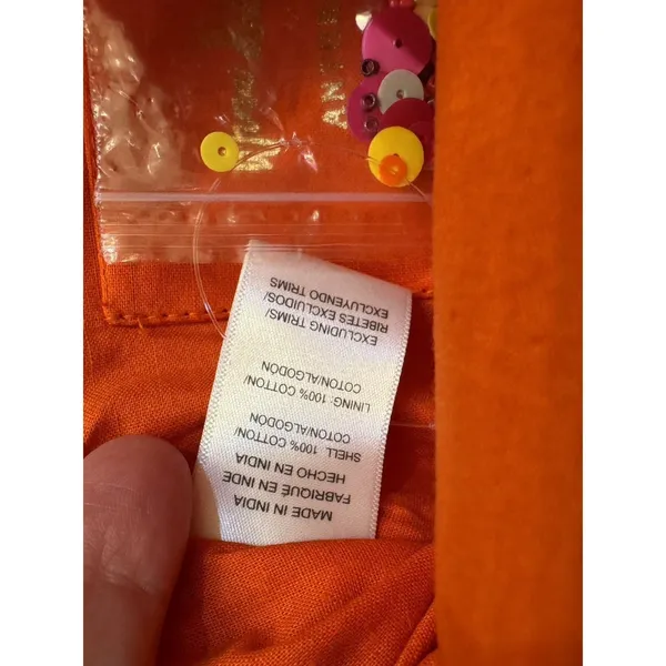 Anthropologie Monogram Crescent‎ Pouch Orange with purple monogrammed A - Image 9