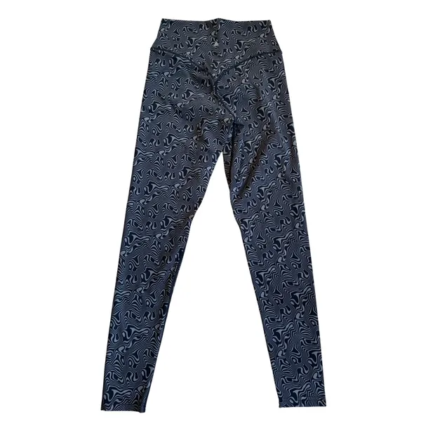 Vitality Storm Legging Black Gray Swirl Eclectic Psychedelic Workout Yoga Size M - Image 3