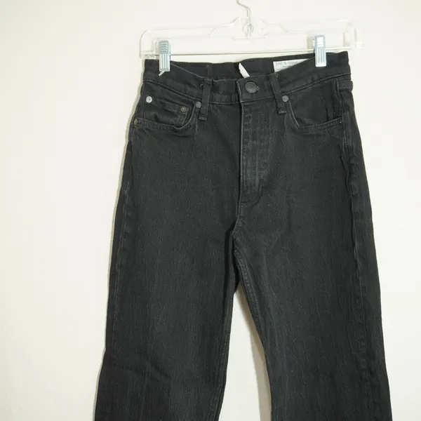 Rag & Bone Size 26 Maya High Rise Straight Leg Black Denim Jeans Fall Casual - Image 3