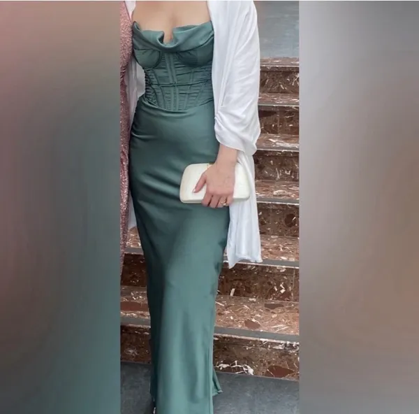 House of CB Charmaine Forest Corset Maxi Dress XS - Image 2