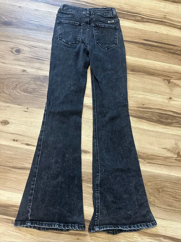 Kancan distressed black trendy flare 3/25 normcore jeans - Image 3