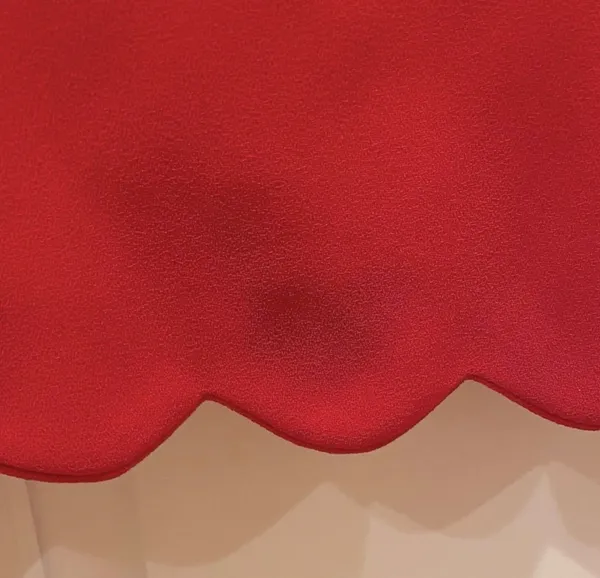 Vintage 90s Laundry Red Mini Scallop Sheath Shift Dress Scalloped 10 Party - Image 7