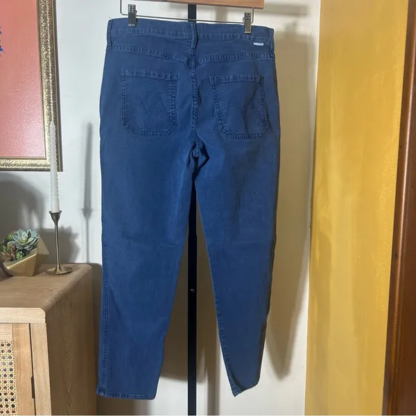 MOTHER The Breaker Crop‎ Jeans Eclipse Wash Blue Denim Size 28 (US 6) - Image 6
