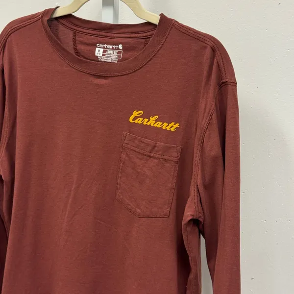 Carhartt Women's Medium Loose Fit Lightweight Long-Sleeve T-Shirt Graphic Script - Image 3