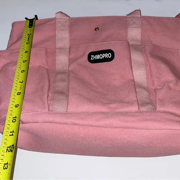 Pink Canvas Tote Bag for Women - Image 3