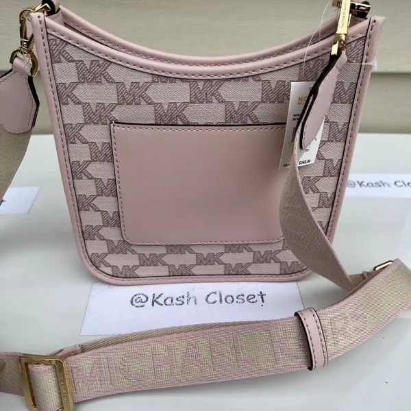 Powder Blush Multi Briley Small MK Signature Crossbody Bag - Image 5