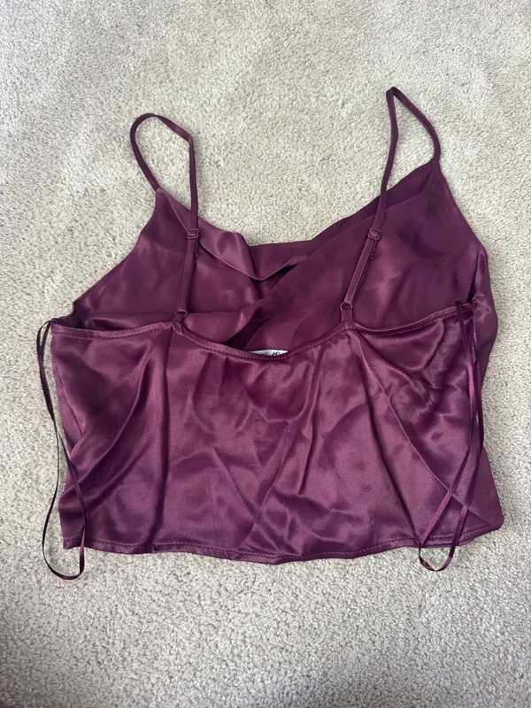 Zara Cowl Neck Satin Top | Size XS - Image 2
