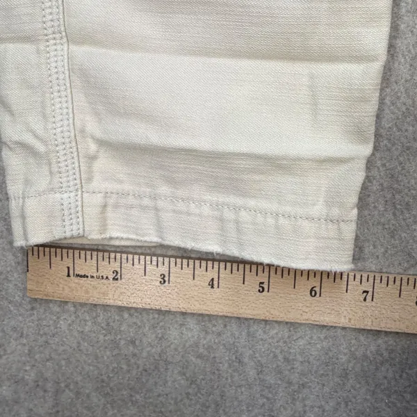 American‎ Eagle Womens Cream Off-White Double Knee Carpenter Utility Pants Sz 4 - Image 9