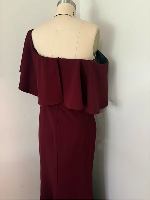 BHLDN Dara Gown Port Wine Size 8 - Image 6