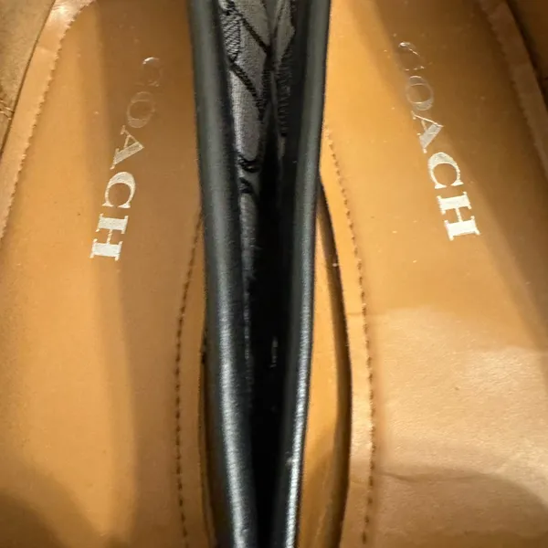 COACH 8.5 Olive Signature Canvas/Leather Black Loafer Moccasins Shoes SEE PHOTOS - Image 5