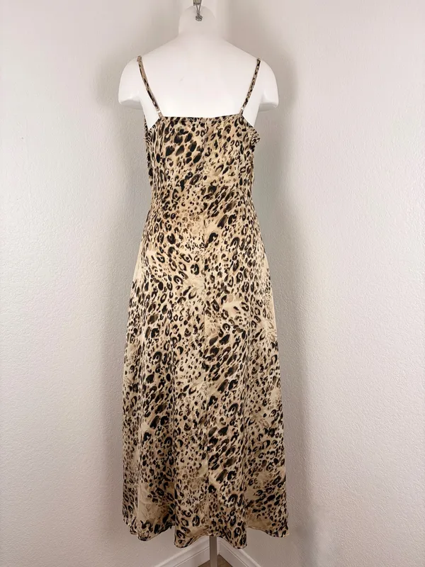 HYFVE leopard print front-tie cut out maxi dress - Image 5
