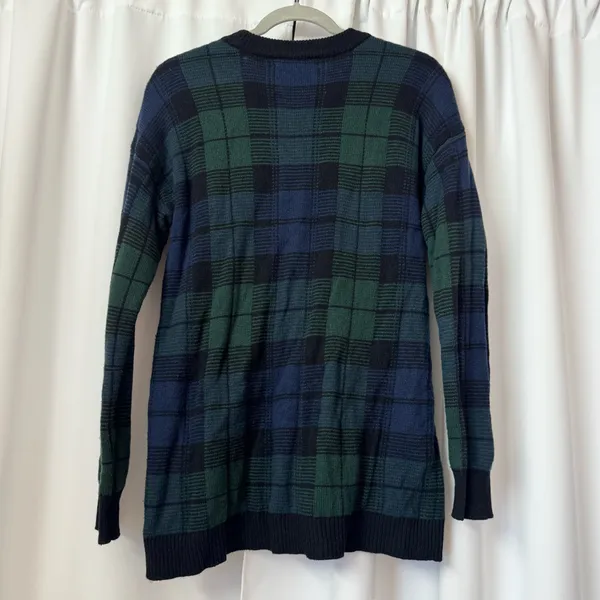 Lauren Ralph Lauren Dark Green & Blue Plaid Crewneck Sweater - Image 2