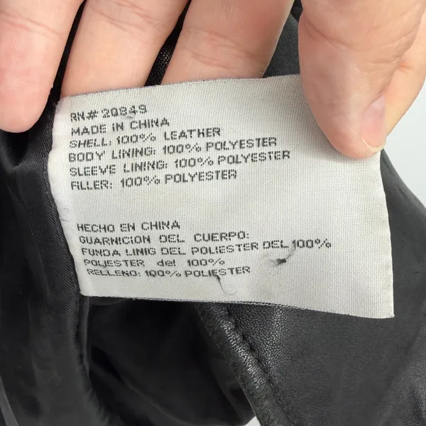 Excelled Collection Women's L Black Genuine Leather Blazer Jacket Y2K - Image 6