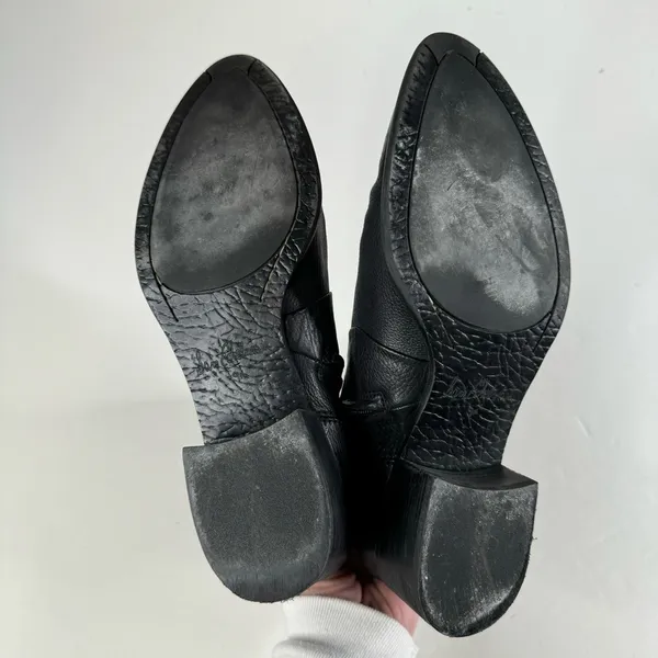 Sam Edelman Hilary Black Pebbled Leather Ankle Boots Size 9.5‎ - Image 3