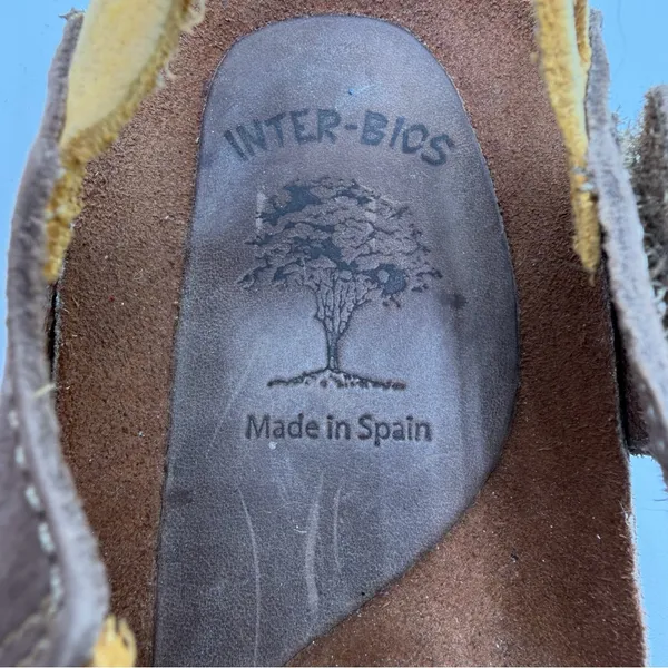 Inter-Bios Spain Leather Comfort Sandals Cork Footbed EU 38 US 7.5 Boho - Image 8