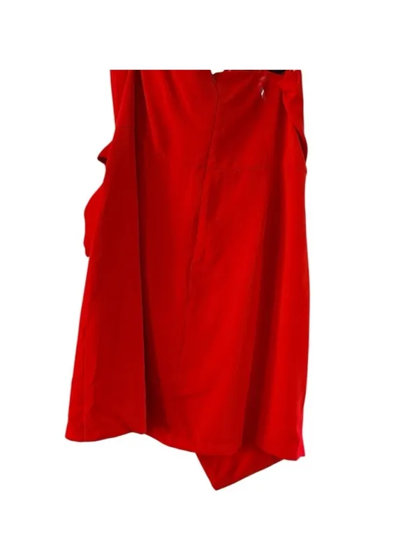 DO+BE Strapless Red Wrap Tie Mini Dress - Image 9