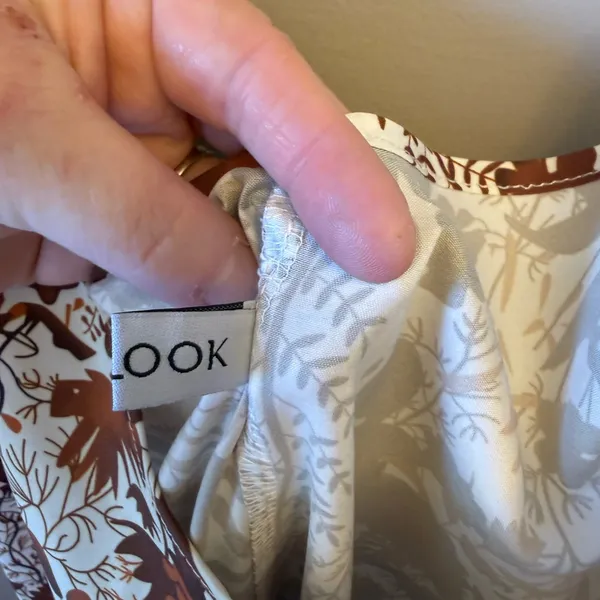 MISSLOOK Brown and White Floral Maxi Slip Dress - Image 4