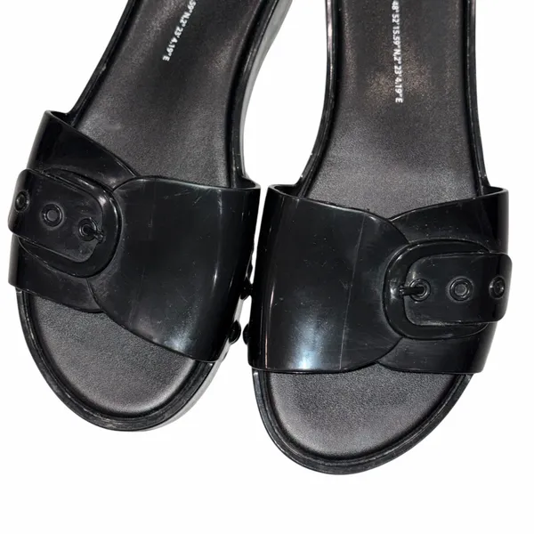 Melissa Black Platform Jelly Slides Sandals Shoes 9 - Image 4