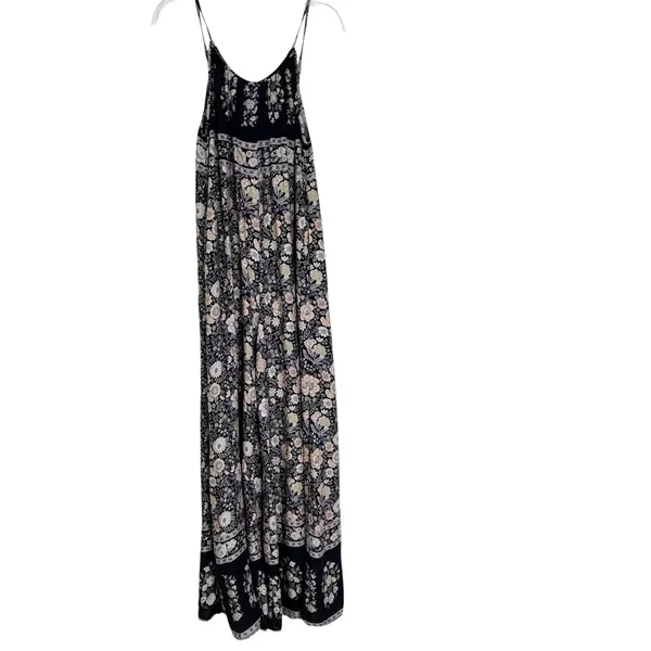 NWT FATE Navy Floral Wide Leg Jumpsuit Boho Flowy Sleeveless Size M - Image 6