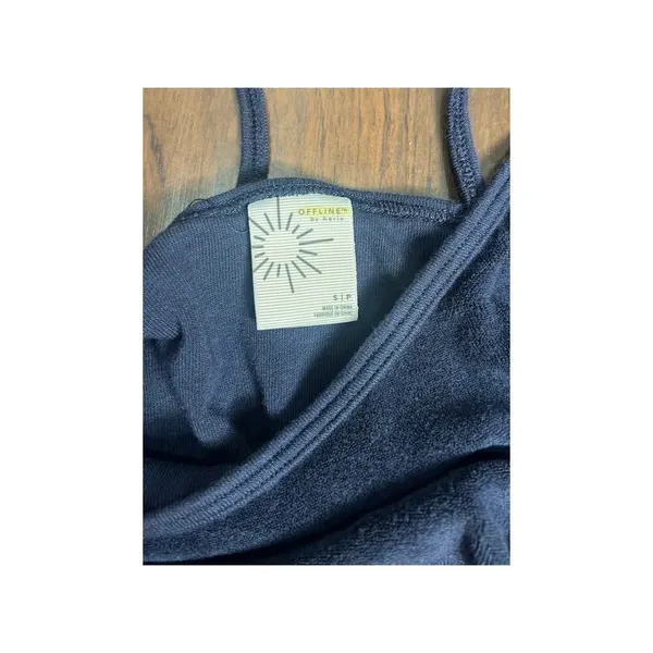 OFFLINE By Aerie Summer Lights Terry Jumpsuit Navy Blue Size Smal - Image 7