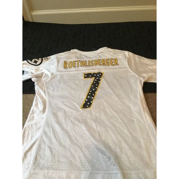 NFL Pittsburg Steelers Women's Jersey Ben Roethlisberger #7 Football Size Medium - Image 10