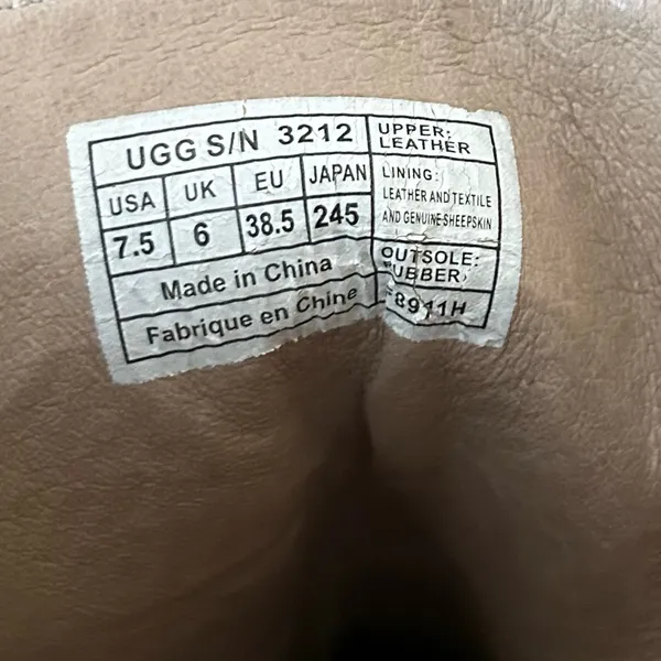 UGG Brienne Suede Ankle Boots Heeled Booties Leather Brown Buckle Size 7.5‎ - Image 9