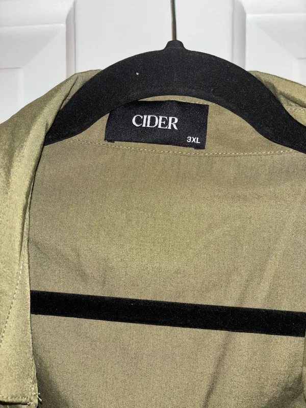 Cider Olive Green Button-Up Dress - Image 6