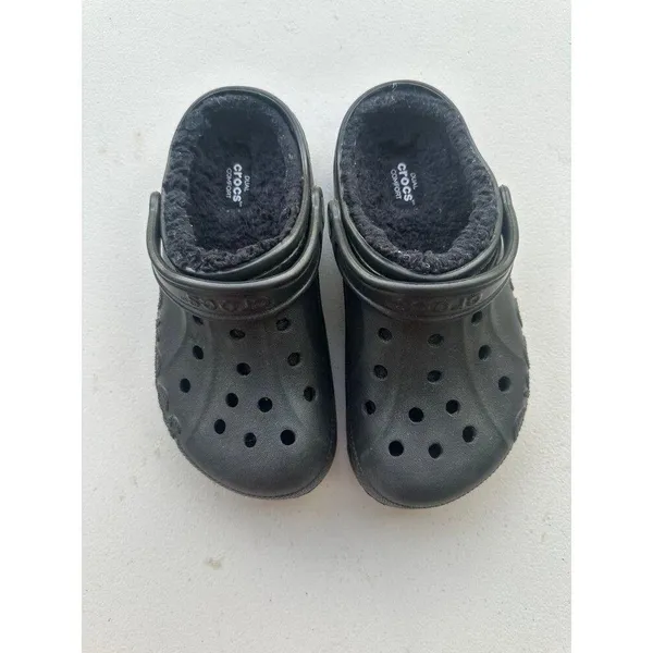 Crocs Unisex Adult Dual Comfort Baya Lined Fuzzy Plush Fleece Clog Slippers W6 - Image 2
