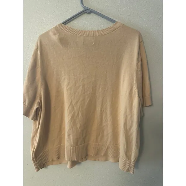 Lands' end tan beige cardigan women's 2XL - Image 3