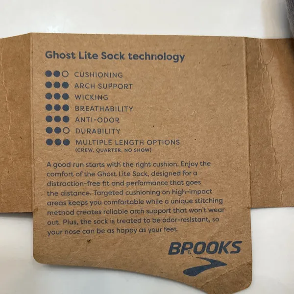 Pacific NW Brooks Ghost Lite Crew Socks - Blue and Gray - Image 5