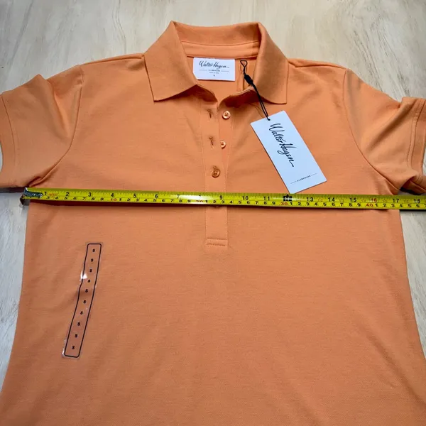 NEW Walter Hagen‎ Clubhouse Womens Small Fresh Orange SS Classic Polo Golf Shirt - Image 7