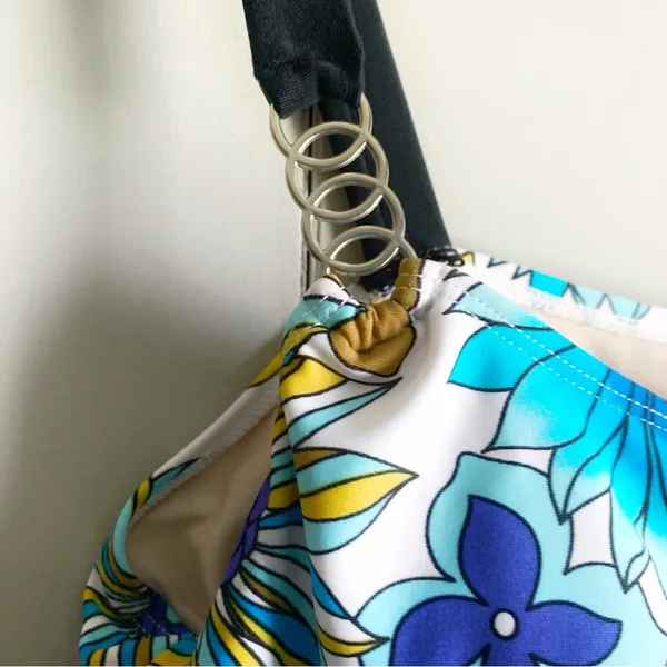 BEACH NATIVE Square Neck Floral Tankini Swim Top 18W - Image 3