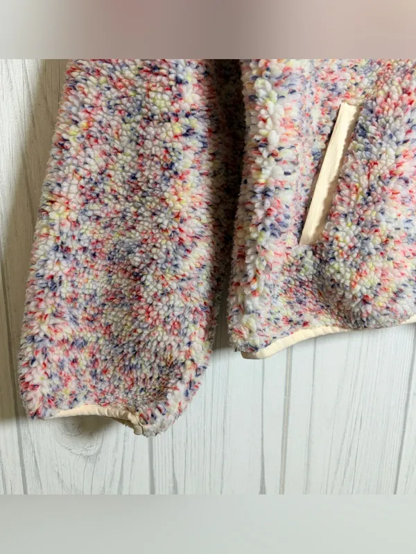 OFFLINE by Aerie Multicolor Speckled Sherpa Snap-Front Fleece Jacket, XS - Image 8