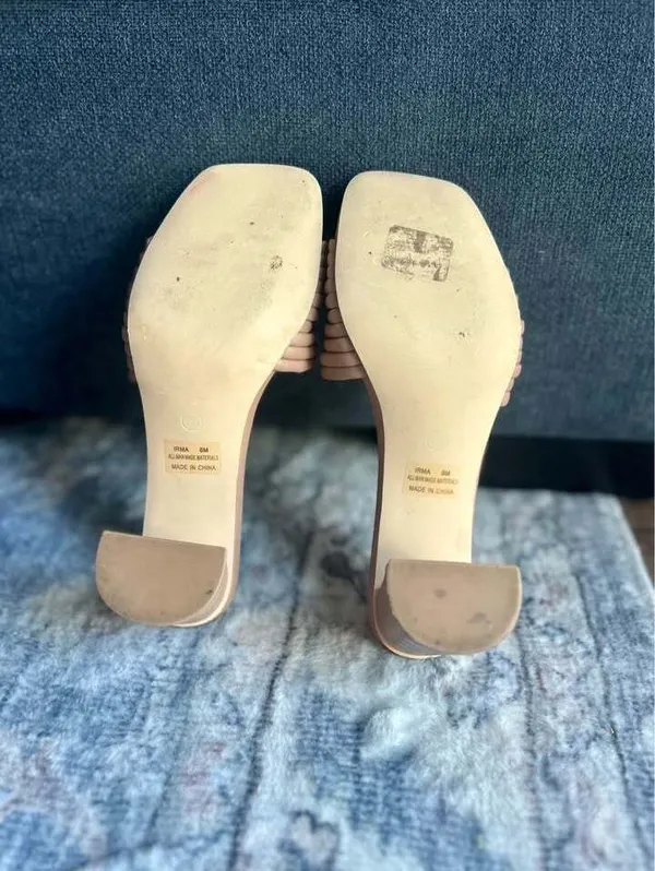 Cushionare Irma Nude Strappy Block Heel Sandals Size 8 Women’s - Image 6