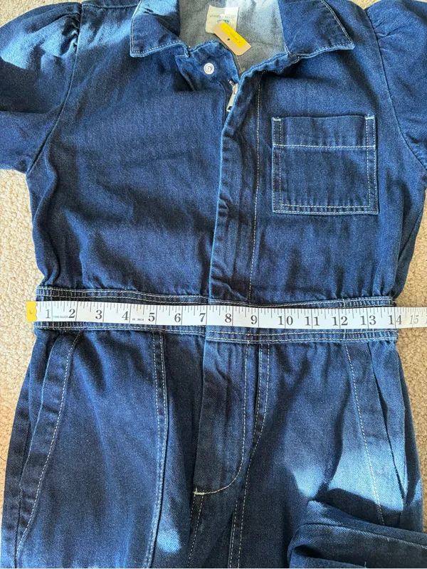 Anthropologie nully seventy + mochi Lorna denim blue jumpsuit size 4 NWT $215 - Image 14