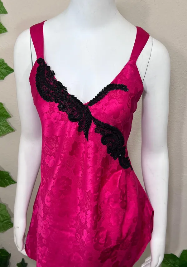 Victoria Secret Pink Lace Gold Label Vintage Rare Night Dress Slip - Image 3