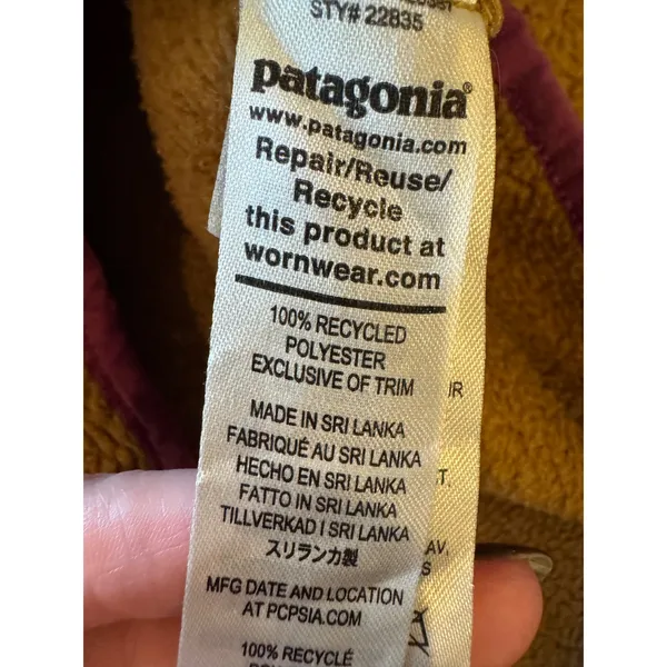 Patagonia Sweatshirt Women XS Brown Retro Pile Fleece Pullover Gorpcore Outdoor‎ - Image 8