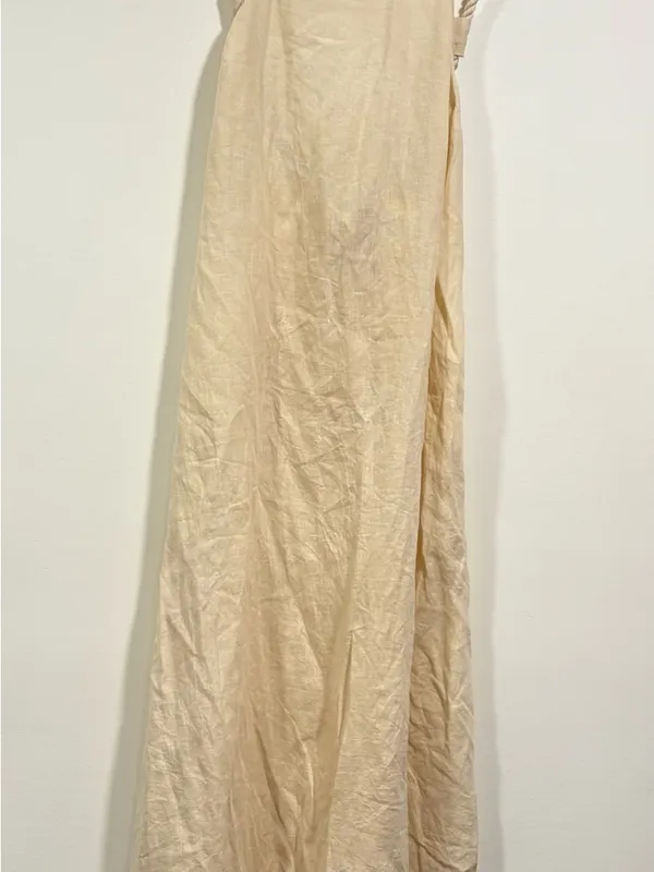 Vitamin A Avery Halter Dress - Oatmeal EcoLinen. 100% linen - Image 2